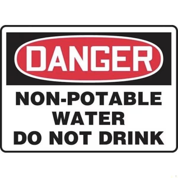 Accuform OSHA DANGER Safety Sign NONPOTABLE SHMCAW135XT SHMCAW135XT - main